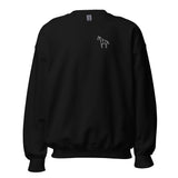 Sketch Horse Slow Sunday | Crewneck Sweatshirt in Black — front view