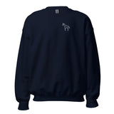 Sketch Horse Slow Sunday | Crewneck Sweatshirt in Navy — front view
