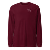 Sketch Horse After Hours | Long Sleeve Tee in Maroon — front view