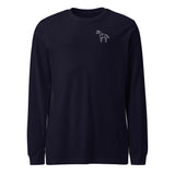 Sketch Horse After Hours | Long Sleeve Tee in Navy — front view