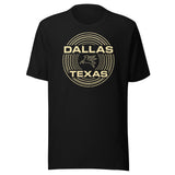 Dallas Texas Pegasus tee in Black on white background