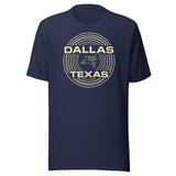 Dallas Texas Pegasus tee in Navy on white background