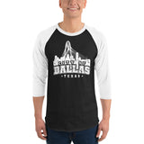 Varsity Dallas Skyline (Dark) | 3/4 Sleeve Raglan Shirt