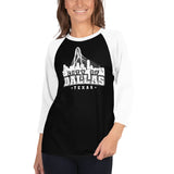 Varsity Dallas Skyline (Dark) | 3/4 Sleeve Raglan Shirt