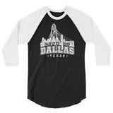 Varsity Dallas Skyline (Dark) | 3/4 Sleeve Raglan Shirt